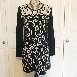 Style & Co Animal Print Sweater Dress Tunic